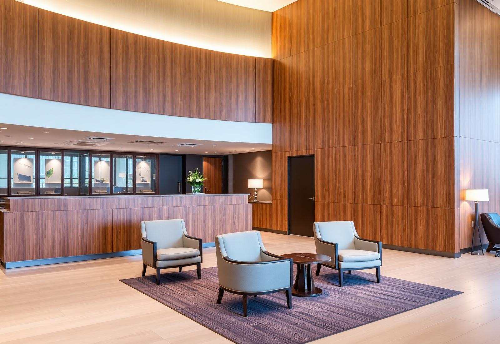 Commercial interior design project for a California workspace
