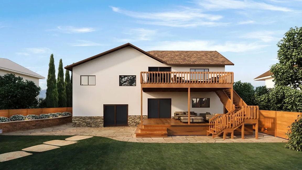 Rear Elevation & Custom Timber Deck